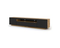 TV unit AURA 200 cm, artisan eiche with black mat front