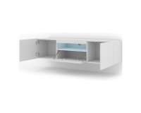 Тумба ТВ AURA 150 см, белый матовый, с подсветкой