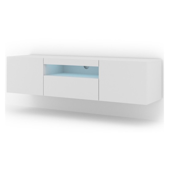 מזנון טלוויזיה AURA 150, לבן מט, עם תאורה מזנון טלוויזיה AURA 150, לבן מט, עם תאורה