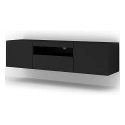 TV unit AURA 150 cm, black mat