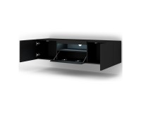 Тумба ТВ AURA 150 см, чёрный матовый, с подсветкой
