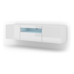 מזנון טלוויזיה AURA 150, לבן מט עם חזית לבן מבריק, עם תאורה מזנון טלוויזיה AURA 150, לבן מט עם חזית לבן מבריק, עם תאורה