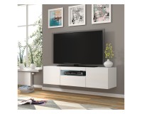 מזנון טלוויזיה AURA 150, לבן מט עם חזית לבן מבריק, עם תאורה מזנון טלוויזיה AURA 150, לבן מט עם חזית לבן מבריק, עם תאורה