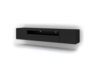 TV unit AURA 200 cm, black mat