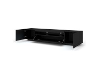 TV unit AURA 200 cm, black mat