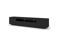 TV unit AURA 200 cm, black mat, with LED TV unit AURA 200 cm, black mat, with LED