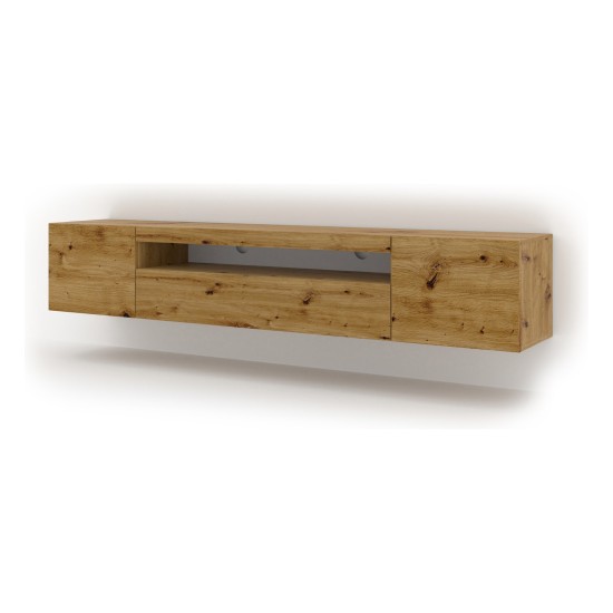 TV unit AURA 200 cm, artisan oak, with LED