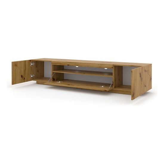TV unit AURA 200 cm, artisan oak, with LED