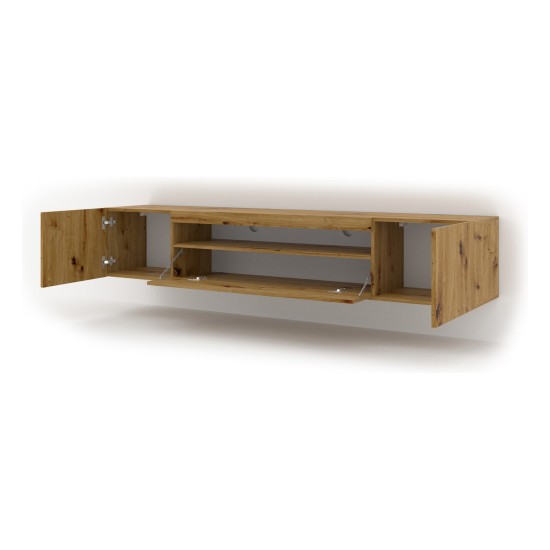 TV unit AURA 200 cm, artisan oak, with LED