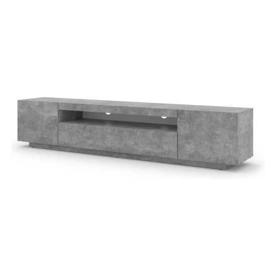 TV unit AURA 200 cm, concrete, with LED TV unit AURA 200 cm, concrete, with LED