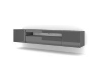 TV unit AURA 200 cm, graphite, with LED TV unit AURA 200 cm, graphite, with LED