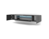 TV unit AURA 200 cm, graphite, with LED TV unit AURA 200 cm, graphite, with LED