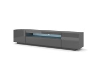 TV unit AURA 200 cm, graphite, with LED TV unit AURA 200 cm, graphite, with LED