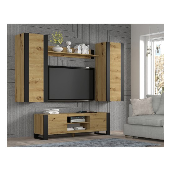 Wall shelf MONDI 125 cm, artisan oak