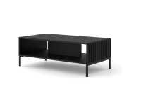 Coffee table WAVE 90 cm, black mat, black legs Coffee table WAVE 90 cm, black mat, black legs