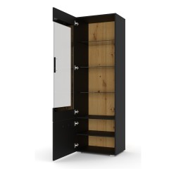 Chest of drawers ANETTE O 60 cm, black mat with artisan oak Chest of drawers ANETTE O 60 cm, black mat with artisan oak