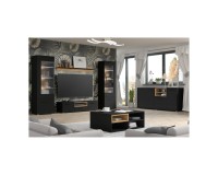 Chest of drawers ANETTE O 60 cm, black mat with artisan oak Chest of drawers ANETTE O 60 cm, black mat with artisan oak