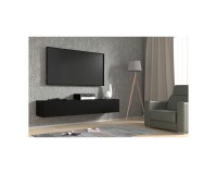 TV unit BINGO 180 180 cm, black mat TV unit BINGO 180 180 cm, black mat