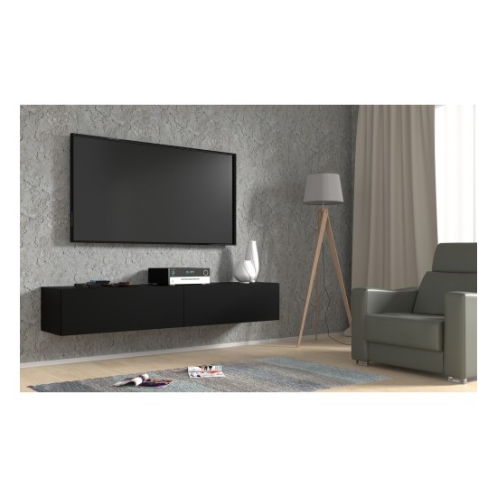 TV unit BINGO 180 180 cm, black mat TV unit BINGO 180 180 cm, black mat