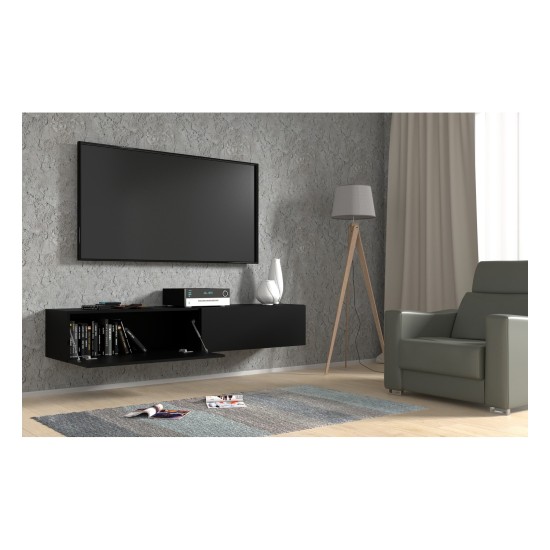 TV unit BINGO 180 180 cm, black mat TV unit BINGO 180 180 cm, black mat