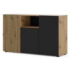 Chest of drawers AURIS 135 cm, 3 doors, artisan oak