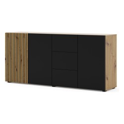 Chest of drawers AURIS 180 cm, 3 doors and 3 drawers, artisan oak