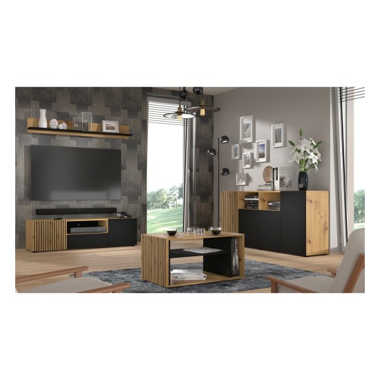 Coffee table AURIS 88 cm, artisan oak