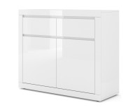 Chest of drawers BELLO BIANCO 1 105 cm, white mat with white gloss front Chest of drawers BELLO BIANCO 1 105 cm, white mat with white gloss front