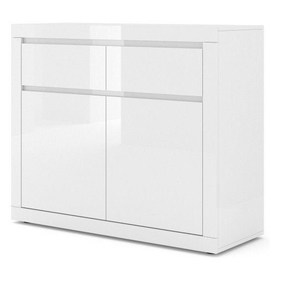 Chest of drawers BELLO BIANCO 1 105 cm, white mat with white gloss front Chest of drawers BELLO BIANCO 1 105 cm, white mat with white gloss front