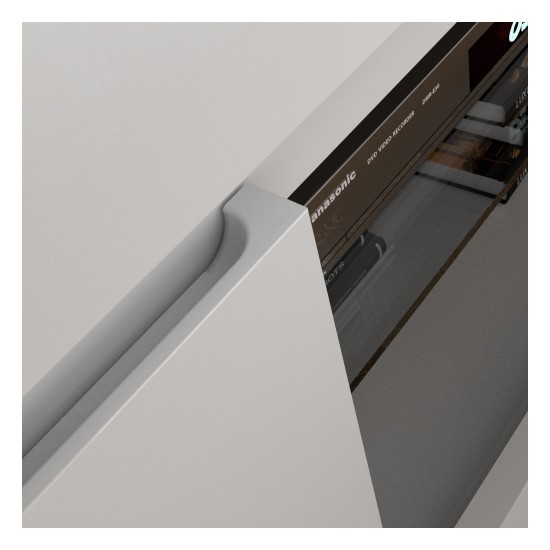 Chest of drawers BELLO BIANCO 2 105 cm, white mat with white gloss front Chest of drawers BELLO BIANCO 2 105 cm, white mat with white gloss front