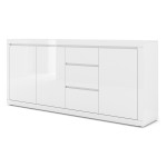 Комод BELLO BIANCO 4 195 см, белый матовый с фасадом белым глянцем