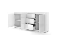 Chest of drawers BELLO BIANCO 4 195 cm, white mat with white gloss front Chest of drawers BELLO BIANCO 4 195 cm, white mat with white gloss front