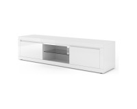 TV unit BELLO BIANCO 5 180 cm, white mat with white gloss front TV unit BELLO BIANCO 5 180 cm, white mat with white gloss front