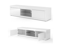 TV unit BELLO BIANCO 5 180 cm, white mat with white gloss front TV unit BELLO BIANCO 5 180 cm, white mat with white gloss front