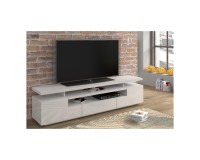 TV unit EVA 195 cm, white mat with white gloss front