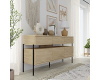 Комод DRAGONFLY 150 см, 3 ящика и 3 дверцы, дуб кремона
