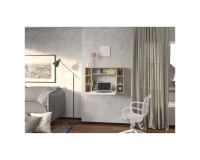 Bookcase MUSE 94 cm, sonoma oak with white gloss front