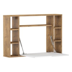 Bookcase MUSE 94 cm, burgunder oak with white gloss front Bookcase MUSE 94 cm, burgunder oak with white gloss front