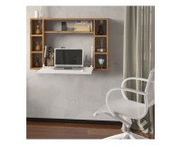 כוננית MUSE 94, אלון בורגונדר עם חזית לבן מבריק כוננית MUSE 94, אלון בורגונדר עם חזית לבן מבריק