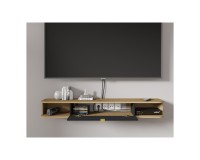 TV unit ICARUS 156 cm, artisan oak with black mat front