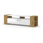 TV unit LIVIA 160 160 cm, artisan oak with white gloss