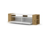 TV unit LIVIA 160 160 cm, artisan oak with white gloss
