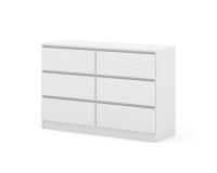 Комод MAJA S6 120 см, 6 ящиков, белый матовый Комод MAJA S6 120 см, 6 ящиков, белый матовый