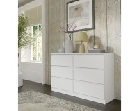 Комод MAJA S6 120 см, 6 ящиков, белый матовый Комод MAJA S6 120 см, 6 ящиков, белый матовый