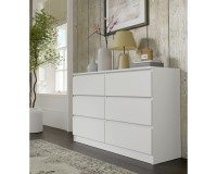 Комод MAJA S6 120 см, 6 ящиков, белый матовый Комод MAJA S6 120 см, 6 ящиков, белый матовый