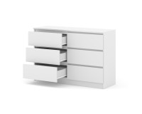 Комод MAJA S6 120 см, 6 ящиков, белый матовый Комод MAJA S6 120 см, 6 ящиков, белый матовый
