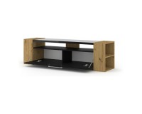 TV unit LIVIA 160 160 cm, artisan oak with black gloss