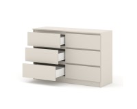 Комод MAJA S6 120 см, 6 ящиков, кашемир