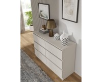 Комод MAJA S6 120 см, 6 ящиков, кашемир