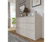 Комод MAJA S6 120 см, 6 ящиков, кашемир